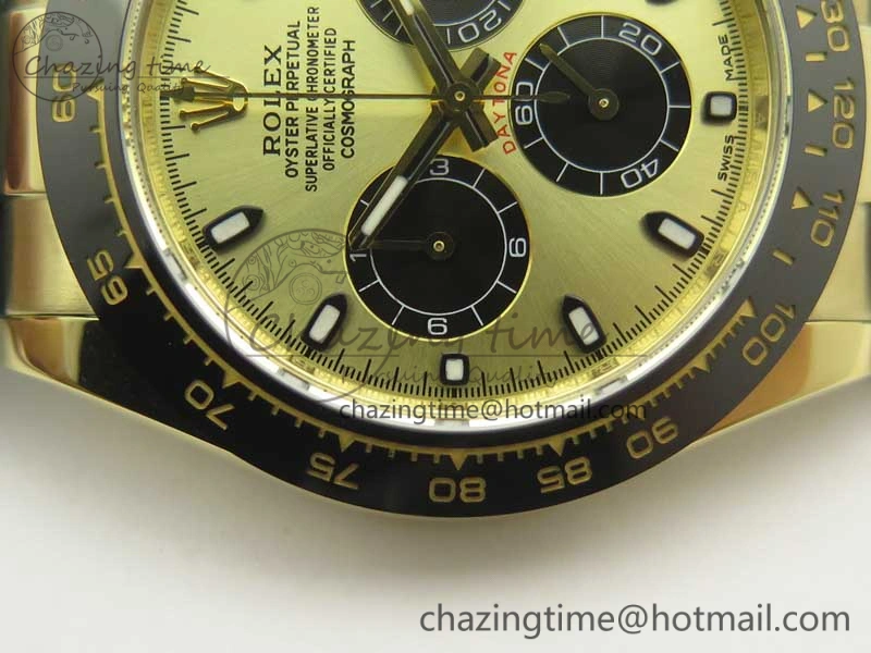 HighPerformance Daytona 116518 LN YG ARF 1:1 Best Edition YG Dial on Rubber Strap A4130 Super Clone V 3360