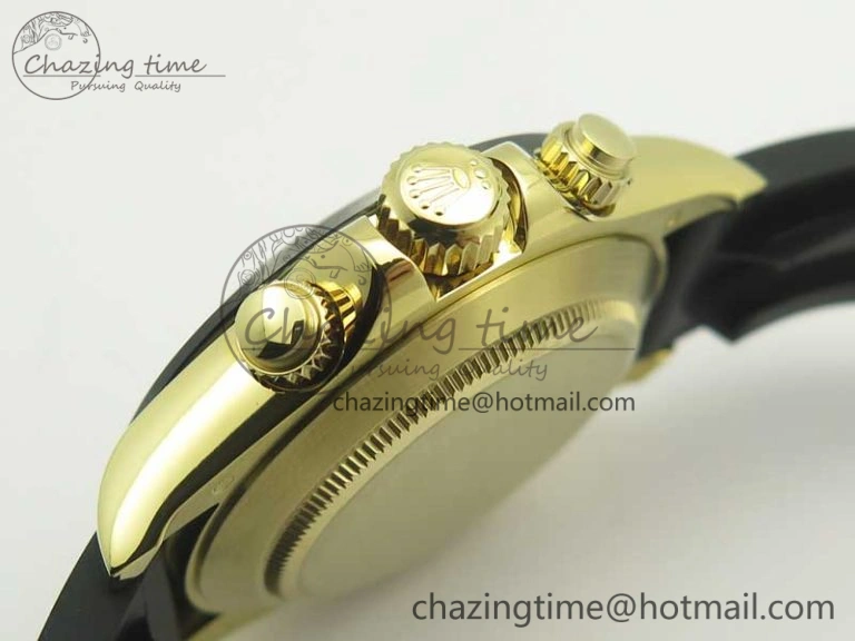 HighPerformance Daytona 116518 LN YG ARF 1:1 Best Edition YG Dial on Rubber Strap A4130 Super Clone V 3360