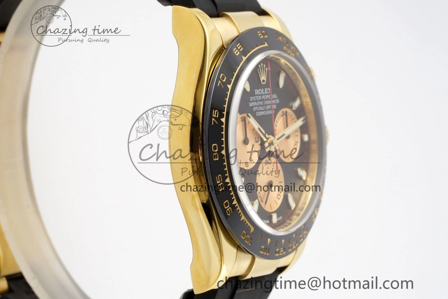 Daytona 116518 Noob 1:1 Best Edition Black YG Dial on Oysterflex Strap SA Elegant 2013