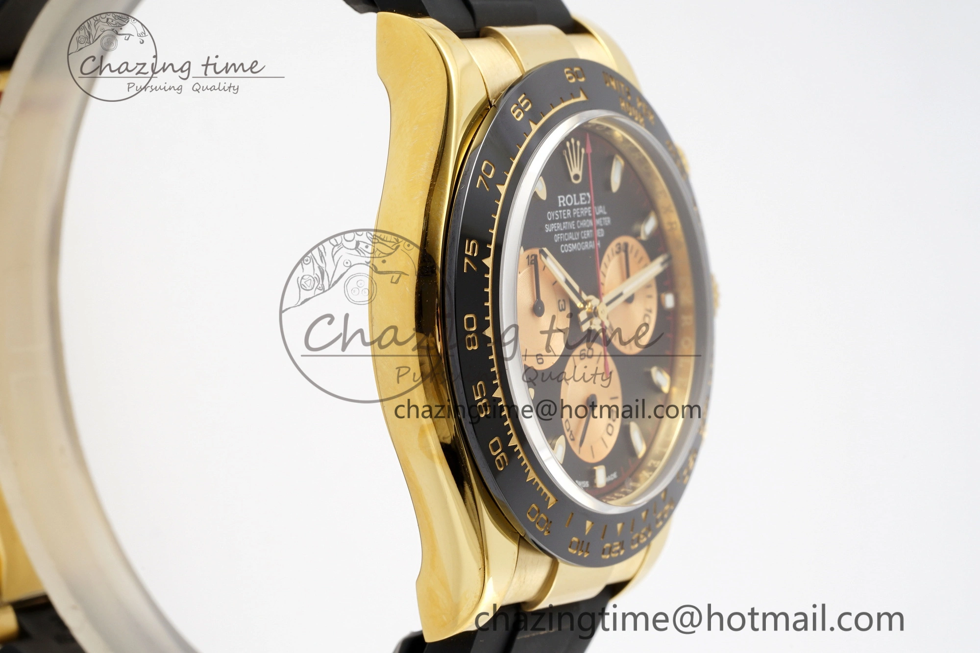 Daytona 116518 Noob 1:1 Best Edition Black YG Dial on Oysterflex Strap SA Elegant 2013