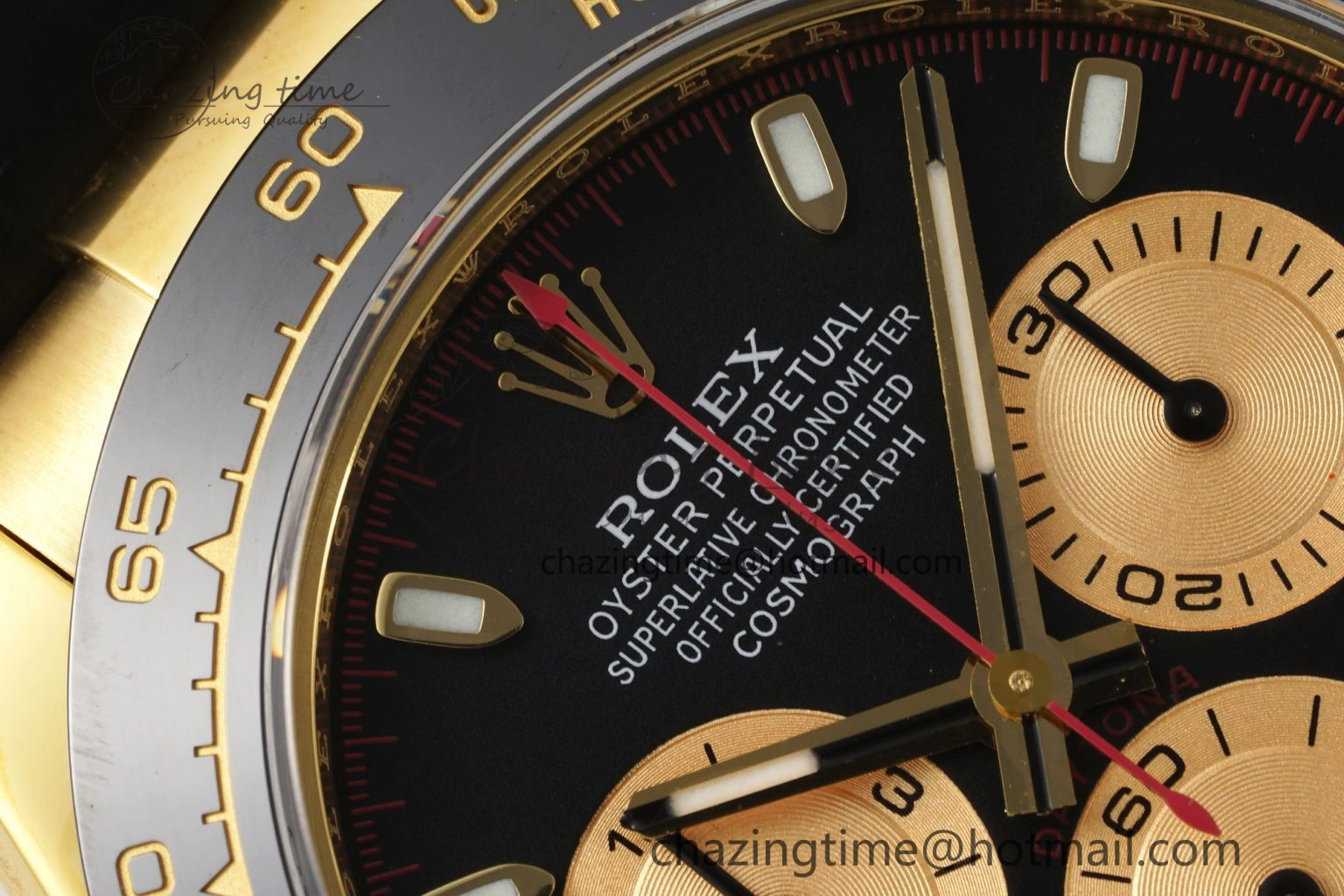 Daytona 116518 Noob 1:1 Best Edition Black YG Dial on Oysterflex Strap SA Elegant 2013