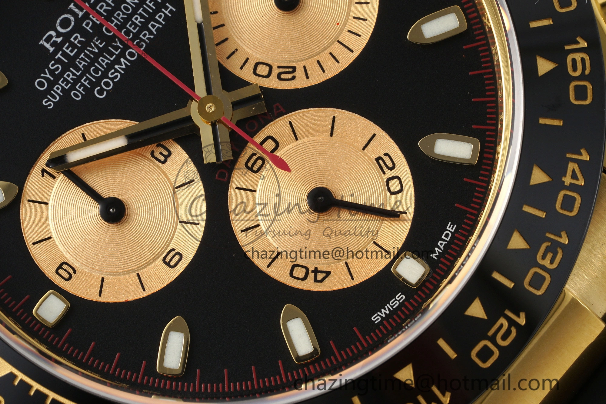 Daytona 116518 Noob 1:1 Best Edition Black YG Dial on Oysterflex Strap SA Elegant 2013