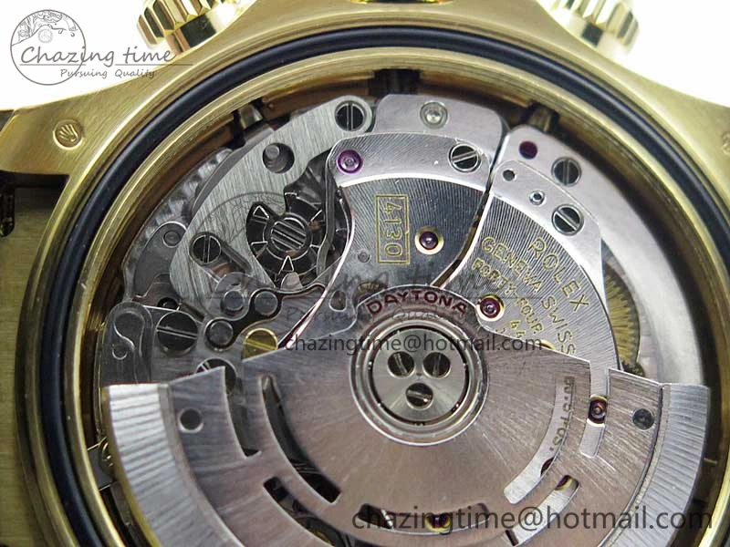 Daytona 116518 Noob 1:1 Best Edition YG Plated 904L SS Case Black Dial on Black Rubber Strap SA4130 V3 (Free Extra Strap) Stylish 3121
