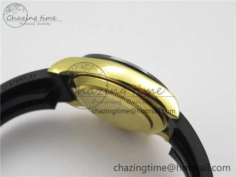 SmartChoice Daytona 116518 Noob 1:1 Best Edition YG Plated 904L SS Case Goid Diamonds Dial on Black Rubber Strap SA4130 V4 (Free Extra Strap) 2587