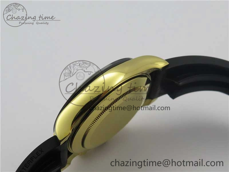 SoftTouch Daytona 116518 Noob 1:1 Best Edition YG Plated 904L SS Case YG Black Dial on Black Rubber Strap SA4130 V3 (Free Extra Strap) 3208