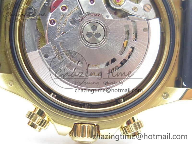 Daytona 116518 Paul Newman Noob 1:1 Best Edition YG Plated 904L SS Case Black Gold Dial on Black Rubber Strap SA4130 V3 (Free Extra Strap) Lightweight 3114