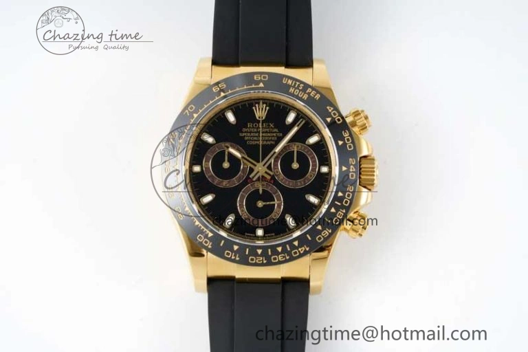 Daytona 116518 QF 1:1 Best Edition Black Dial on Oysterflex Rubber Strap SA Attractive 2265