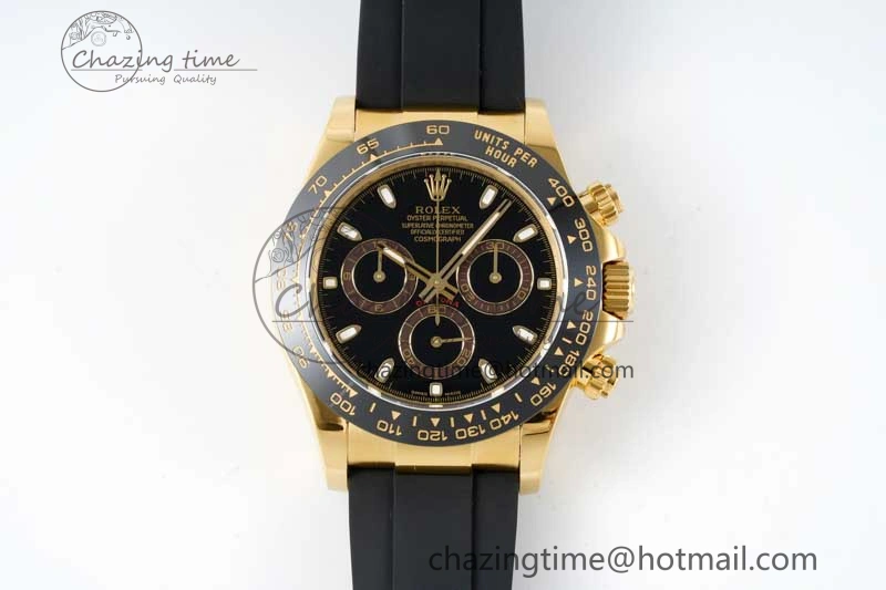 Daytona 116518 QF 1:1 Best Edition Black Dial on Oysterflex Rubber Strap SA Attractive 2265