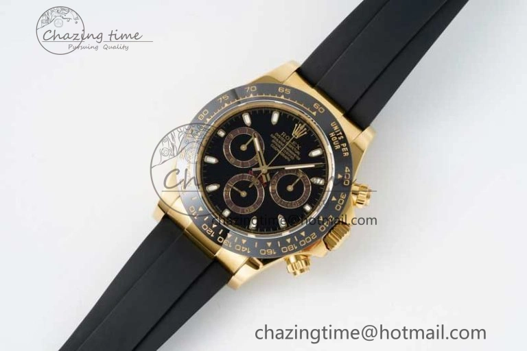 Daytona 116518 QF 1:1 Best Edition Black Dial on Oysterflex Rubber Strap SA Attractive 2265