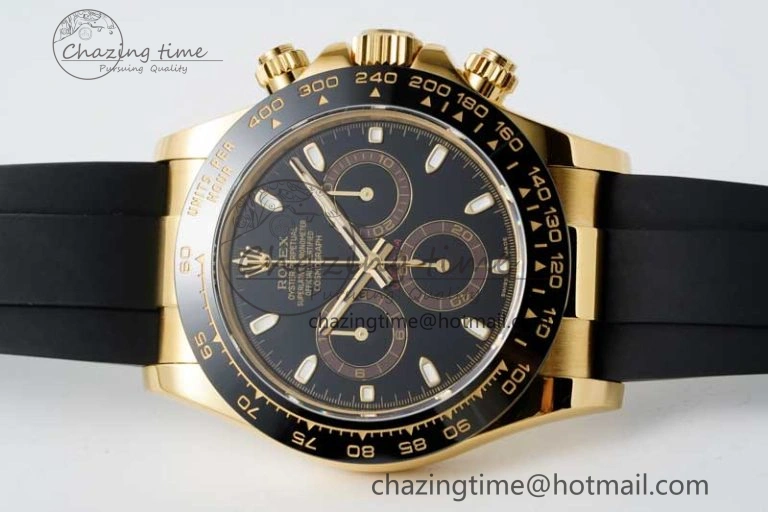 Daytona 116518 QF 1:1 Best Edition Black Dial on Oysterflex Rubber Strap SA Attractive 2265