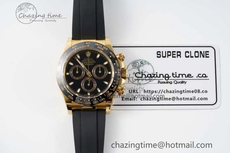 Daytona 116518 QF 1:1 Best Edition Black Dial on Oysterflex Rubber Strap SA Attractive 2265