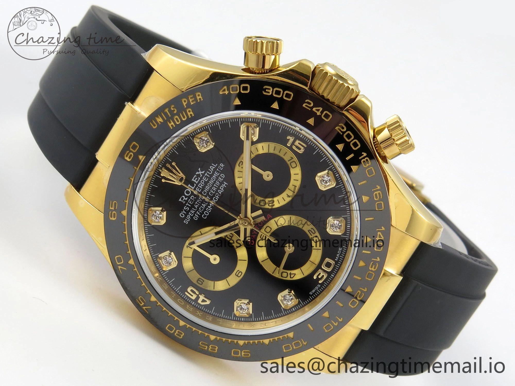 Compact Daytona 116518 QF 1:1 Best Edition Black YG Dial on Oysterflex Strap SH4130 V11（Gain Weight） 171
