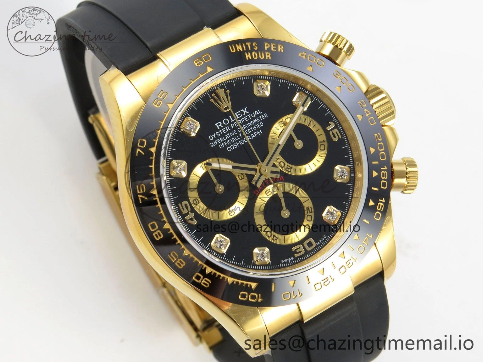 Compact Daytona 116518 QF 1:1 Best Edition Black YG Dial on Oysterflex Strap SH4130 V11（Gain Weight） 171