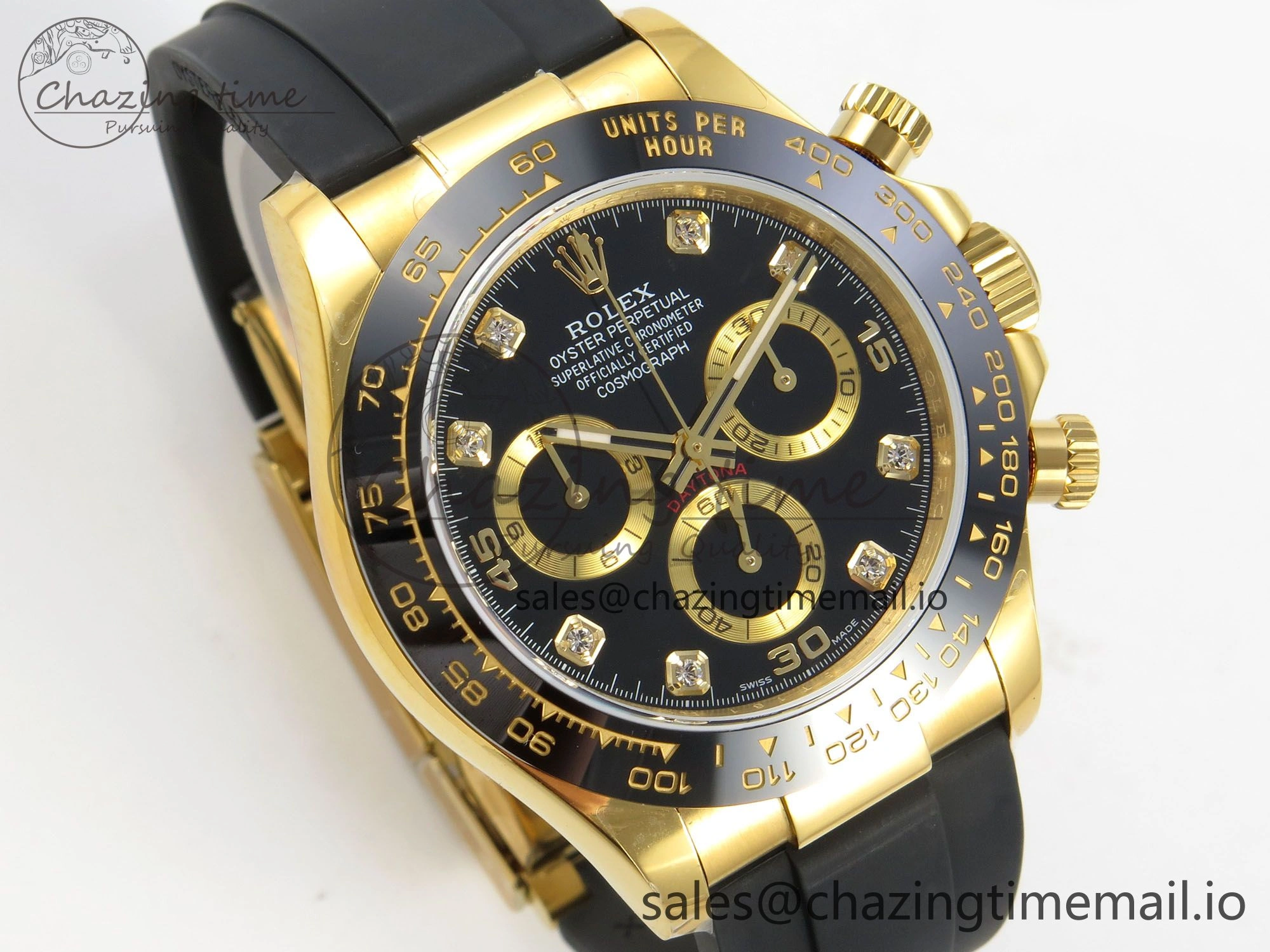 Compact Daytona 116518 QF 1:1 Best Edition Black YG Dial on Oysterflex Strap SH4130 V11（Gain Weight） 171