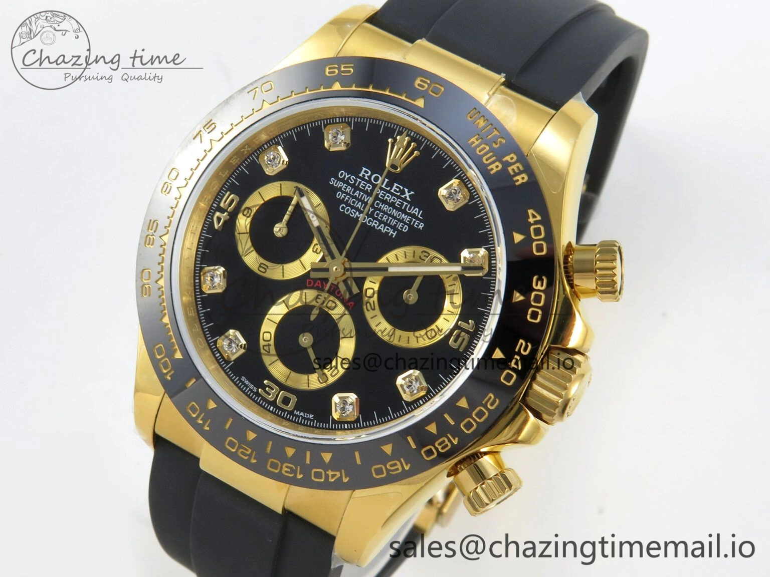 Compact Daytona 116518 QF 1:1 Best Edition Black YG Dial on Oysterflex Strap SH4130 V11（Gain Weight） 171