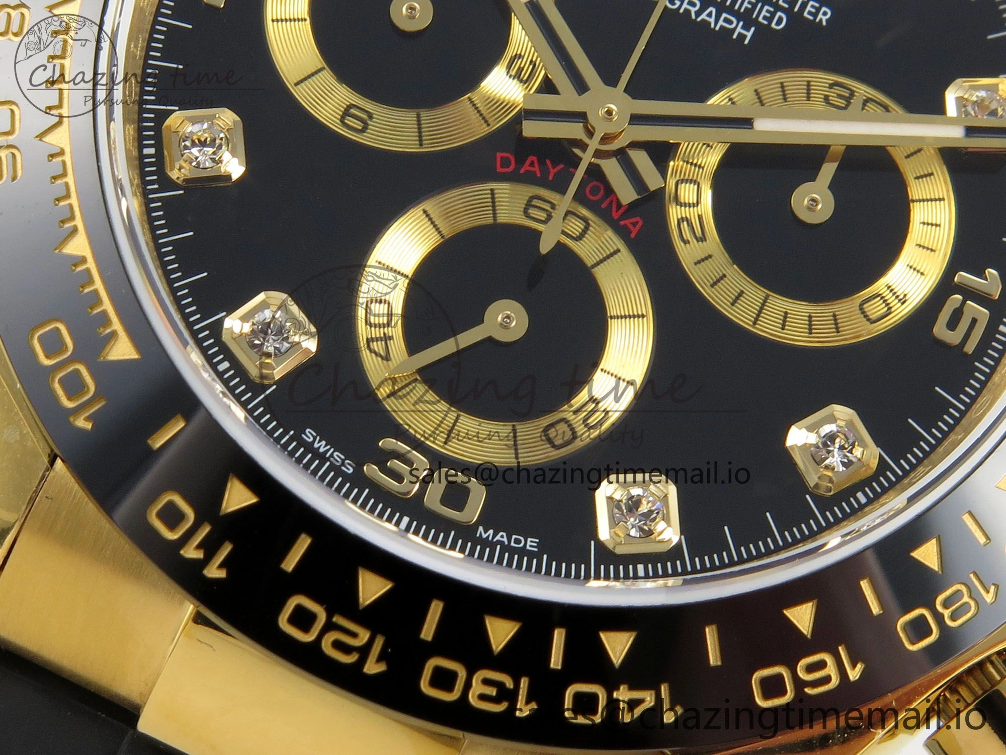 Compact Daytona 116518 QF 1:1 Best Edition Black YG Dial on Oysterflex Strap SH4130 V11（Gain Weight） 171