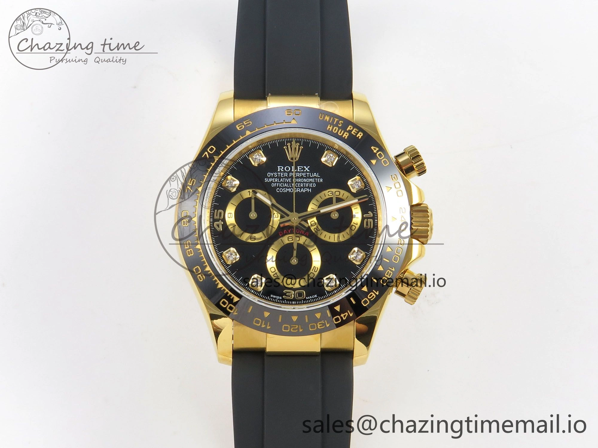 Compact Daytona 116518 QF 1:1 Best Edition Black YG Dial on Oysterflex Strap SH4130 V11（Gain Weight） 171