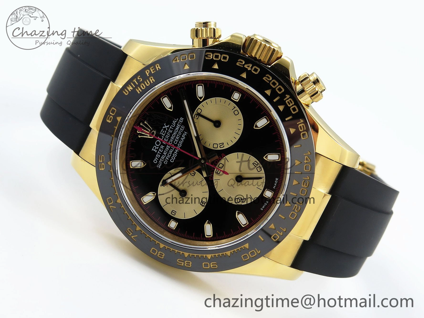 Daytona 116518 QF 1:1 Best Edition Black YG Dial on Oysterflex Strap SH4130 V3 (Gain Weight) SportInspired 1685