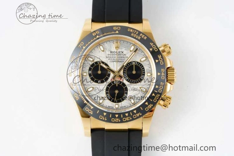 Unisex Daytona 116518 QF 1:1 Best Edition Meteorite Dial on Oysterflex Rubber Strap SA 2277