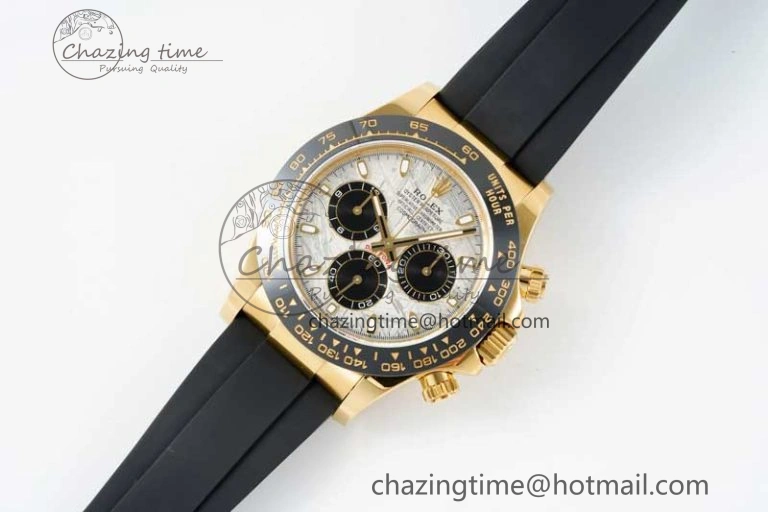 Unisex Daytona 116518 QF 1:1 Best Edition Meteorite Dial on Oysterflex Rubber Strap SA 2277