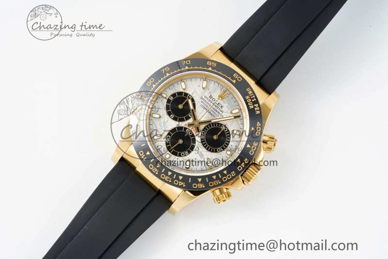 Unisex Daytona 116518 QF 1:1 Best Edition Meteorite Dial on Oysterflex Rubber Strap SA 2277
