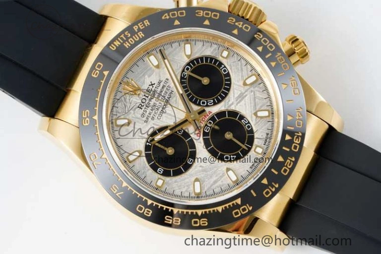Unisex Daytona 116518 QF 1:1 Best Edition Meteorite Dial on Oysterflex Rubber Strap SA 2277