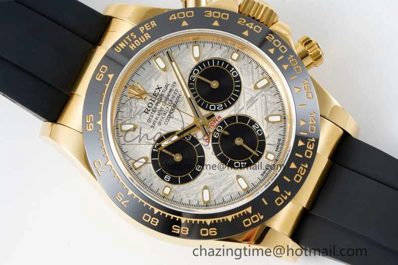 Unisex Daytona 116518 QF 1:1 Best Edition Meteorite Dial on Oysterflex Rubber Strap SA 2277