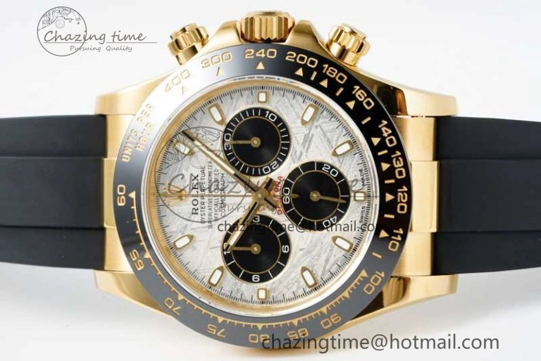 Unisex Daytona 116518 QF 1:1 Best Edition Meteorite Dial on Oysterflex Rubber Strap SA 2277