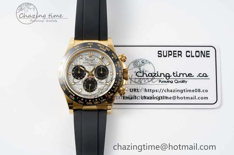Unisex Daytona 116518 QF 1:1 Best Edition Meteorite Dial on Oysterflex Rubber Strap SA 2277