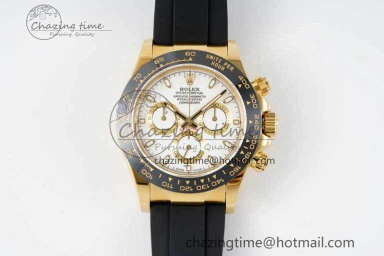 MultiPurpose Daytona 116518 QF 1:1 Best Edition White Dial on Oysterflex Rubber Strap SA 2270
