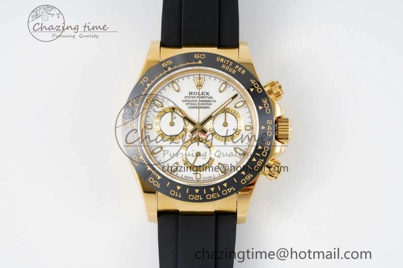 MultiPurpose Daytona 116518 QF 1:1 Best Edition White Dial on Oysterflex Rubber Strap SA 2270