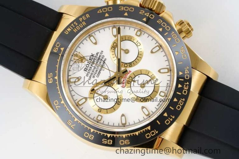 MultiPurpose Daytona 116518 QF 1:1 Best Edition White Dial on Oysterflex Rubber Strap SA 2270