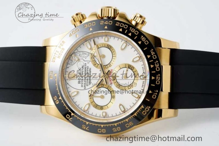 MultiPurpose Daytona 116518 QF 1:1 Best Edition White Dial on Oysterflex Rubber Strap SA 2270