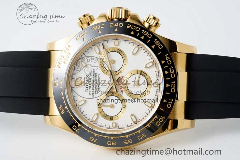 MultiPurpose Daytona 116518 QF 1:1 Best Edition White Dial on Oysterflex Rubber Strap SA 2270