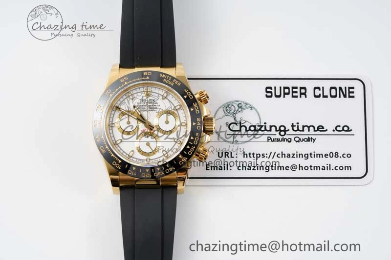 MultiPurpose Daytona 116518 QF 1:1 Best Edition White Dial on Oysterflex Rubber Strap SA 2270