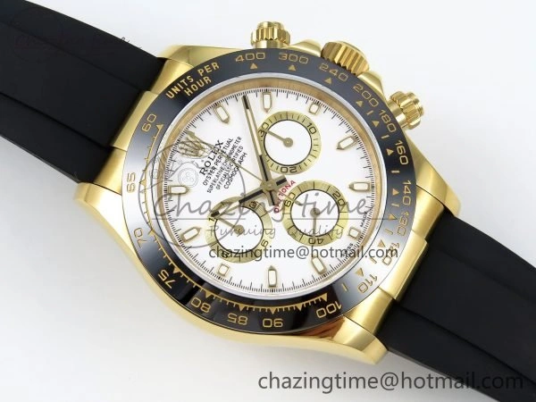 Daytona 116518 QF 1:1 Best Edition White Dial on Oysterflex Strap SH4130 V3 (Gain Weight) Minimalist 1686