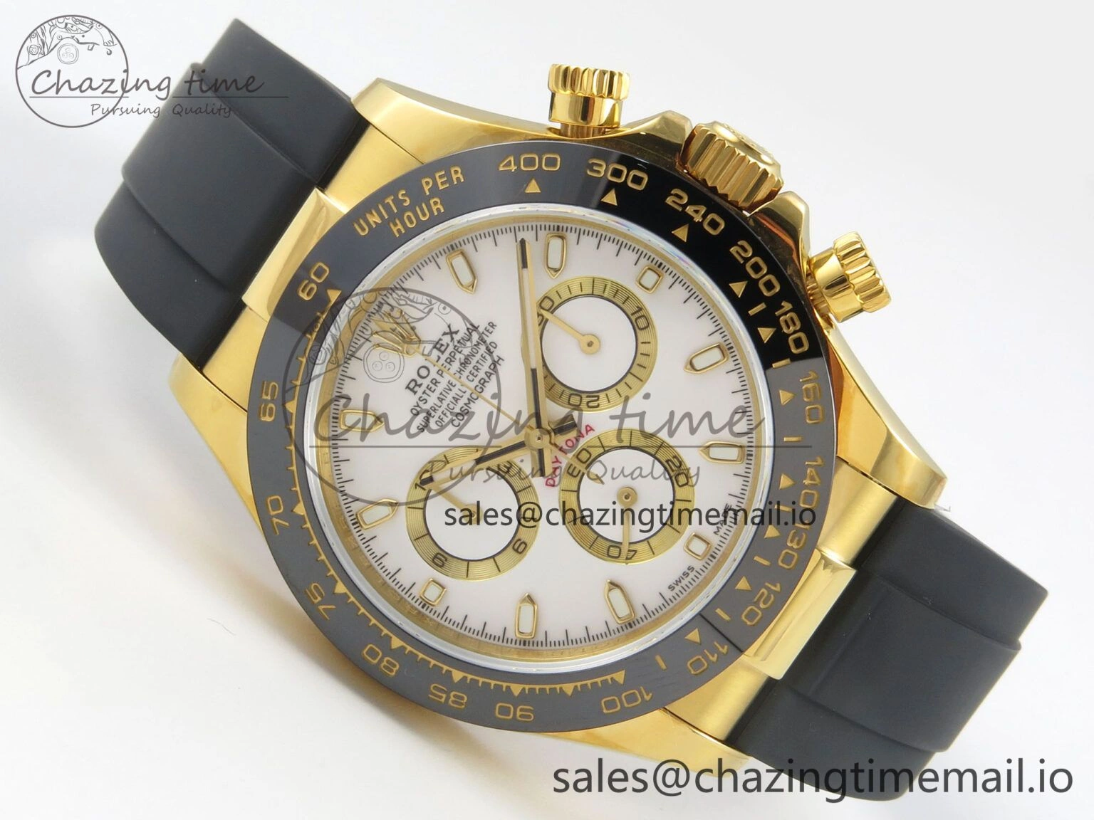 Daytona 116518 QF 1:1 Best Edition White YG Dial on Oysterflex Strap SH4130 V11（Gain Weight） NewStyle 168