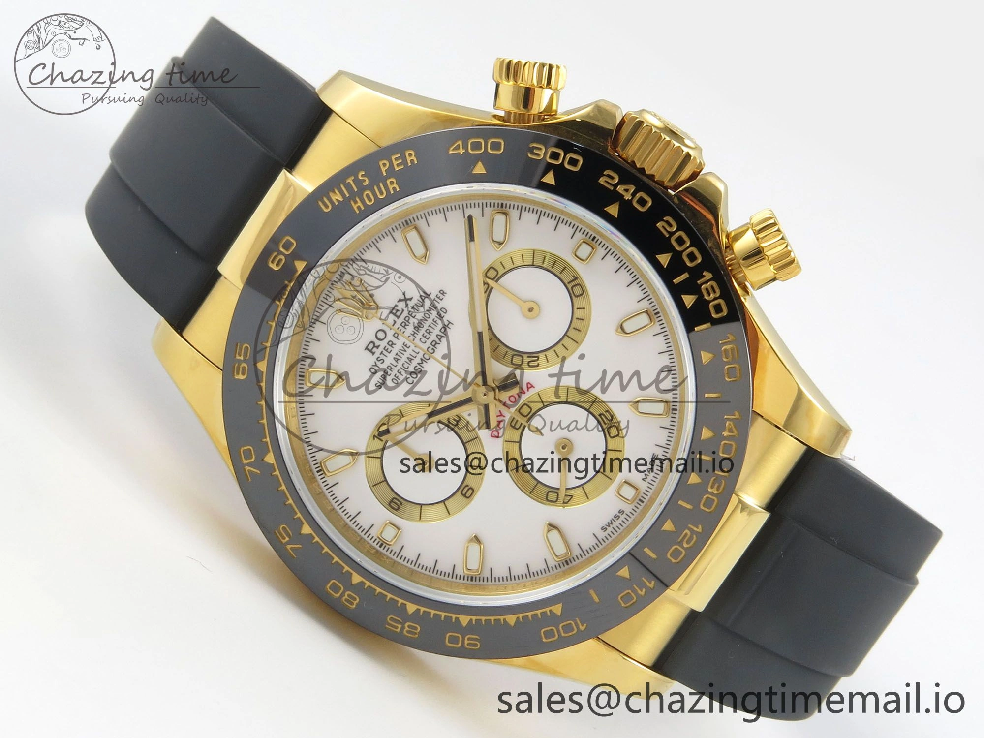 Daytona 116518 QF 1:1 Best Edition White YG Dial on Oysterflex Strap SH4130 V11（Gain Weight） NewStyle 168