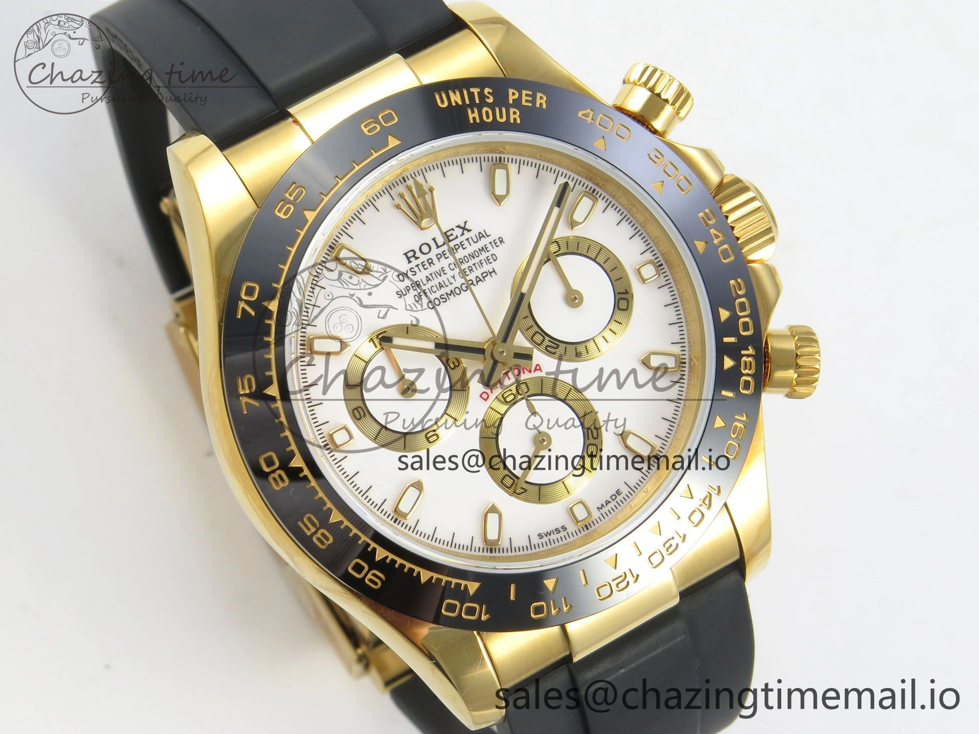 Daytona 116518 QF 1:1 Best Edition White YG Dial on Oysterflex Strap SH4130 V11（Gain Weight） NewStyle 168