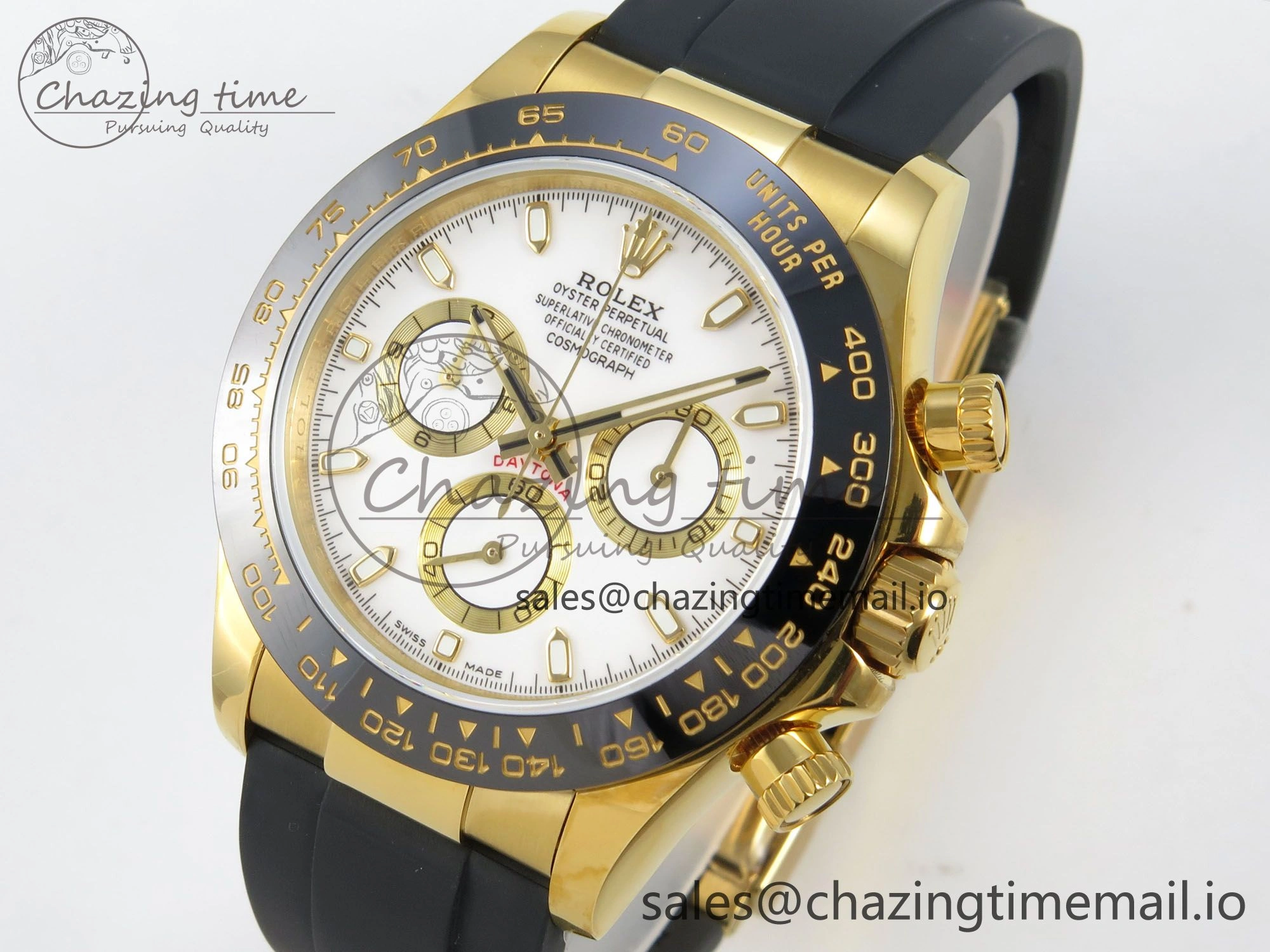 Daytona 116518 QF 1:1 Best Edition White YG Dial on Oysterflex Strap SH4130 V11（Gain Weight） NewStyle 168