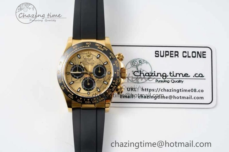 Daytona 116518 QF 1:1 Best Edition YG Dial on Oysterflex Rubber Strap SA Durable 2279