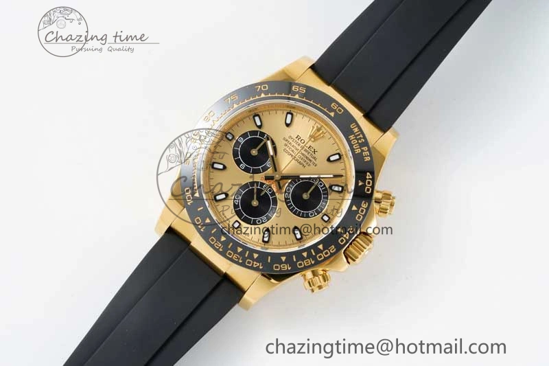 Daytona 116518 QF 1:1 Best Edition YG Dial on Oysterflex Rubber Strap SA Durable 2279