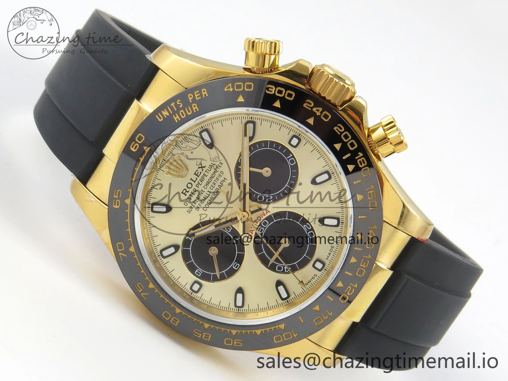 EasyCare Daytona 116518 QF 1:1 Best Edition YG Black Dial on Oysterflex Strap SH4130 V11（Gain Weight） 165