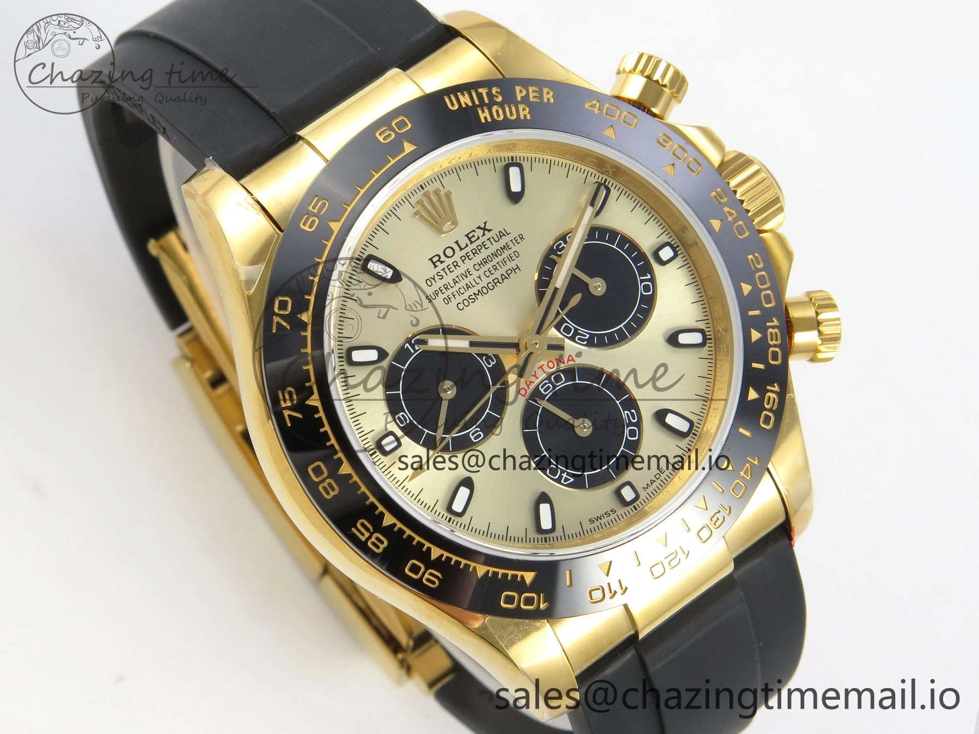 EasyCare Daytona 116518 QF 1:1 Best Edition YG Black Dial on Oysterflex Strap SH4130 V11（Gain Weight） 165