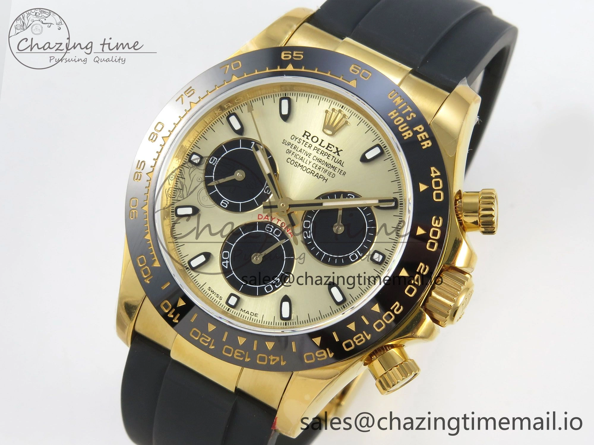 EasyCare Daytona 116518 QF 1:1 Best Edition YG Black Dial on Oysterflex Strap SH4130 V11（Gain Weight） 165