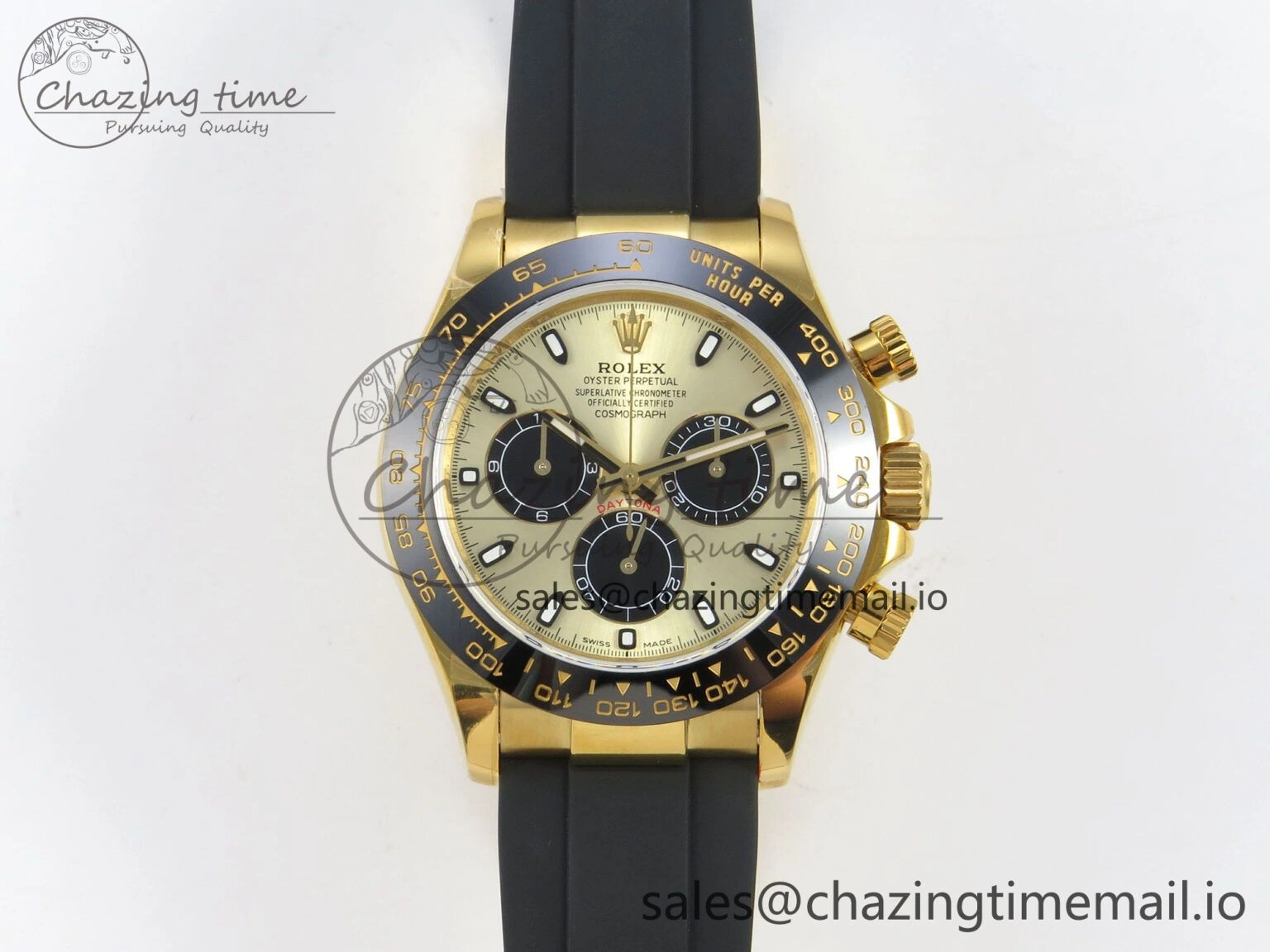 EasyCare Daytona 116518 QF 1:1 Best Edition YG Black Dial on Oysterflex Strap SH4130 V11（Gain Weight） 165