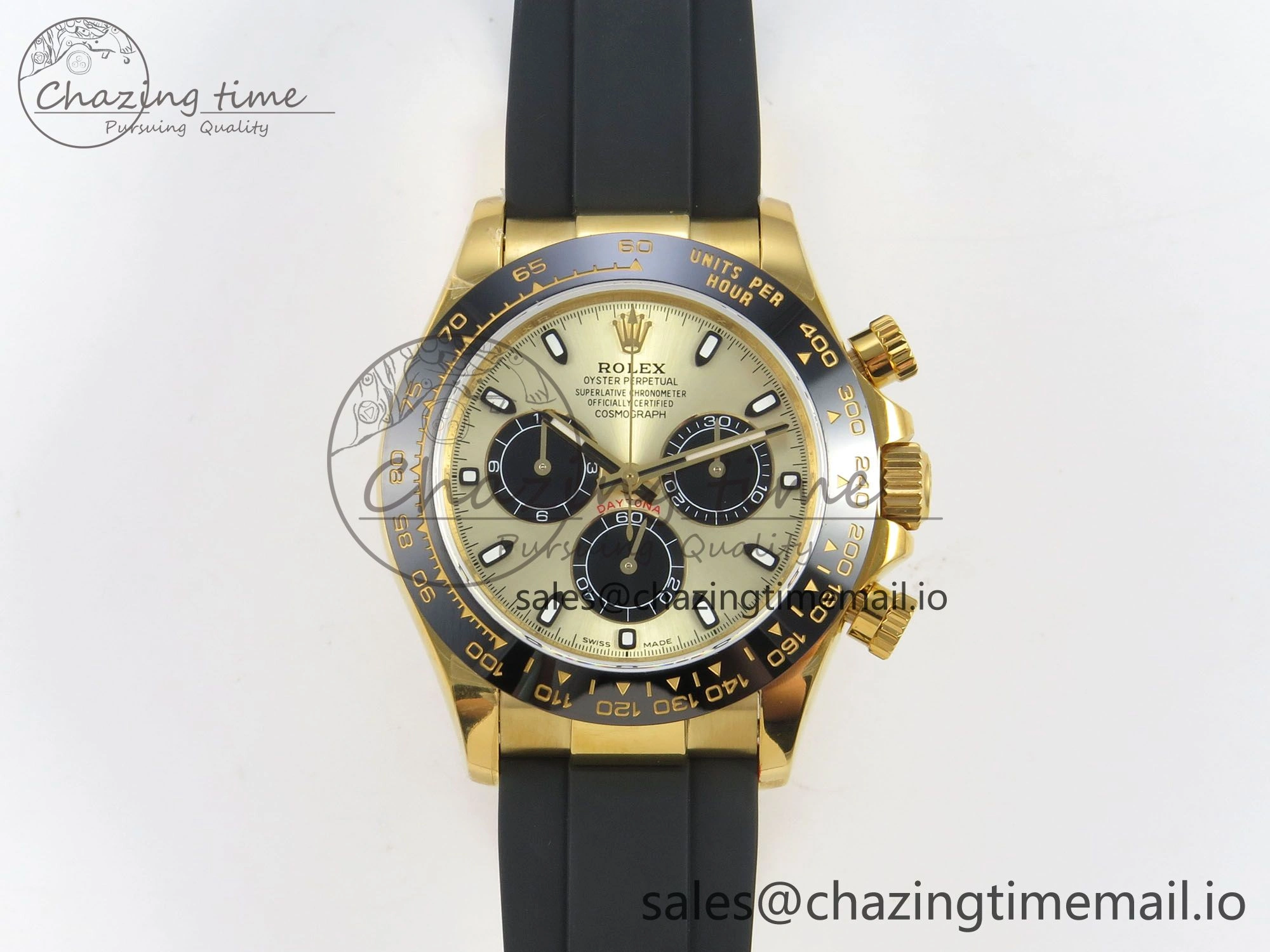 EasyCare Daytona 116518 QF 1:1 Best Edition YG Black Dial on Oysterflex Strap SH4130 V11（Gain Weight） 165