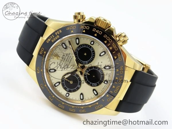 SunProtective Daytona 116518 QF 1:1 Best Edition YG Black Dial on Oysterflex Strap SH4130 V3 (Gain Weight) 1683