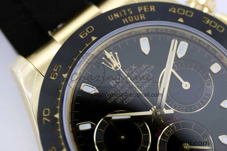 Attractive Daytona 116518 TWF 1:1 Best Edition 904L Steel Black Dial on Oysterflex Strap A 2427