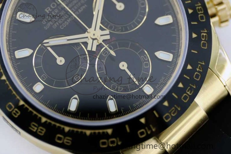 Attractive Daytona 116518 TWF 1:1 Best Edition 904L Steel Black Dial on Oysterflex Strap A 2427